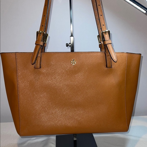 Tory Burch Handbags - Tory Burch Medium Buckle York Tan Leather Tote
